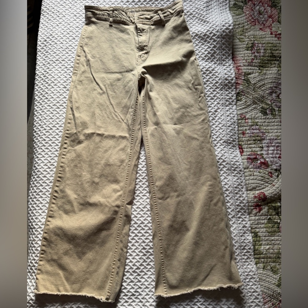 Oat New York Tan Flare & Wide Leg Jeans